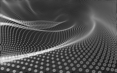 Çokgen alanı düşük Poli koyu arka plan, 3d render