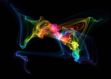 Bir parlayan ile koyu arka plan soyut dalgalar