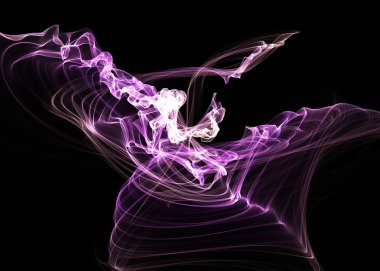 Bir parlayan ile koyu arka plan soyut dalgalar