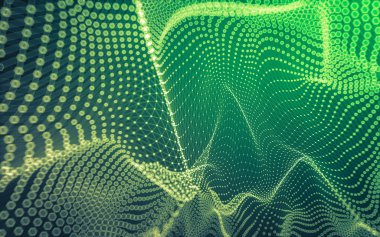 Çokgen alanı düşük Poli koyu arka plan, 3d render