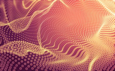 Çokgen alanı düşük Poli koyu arka plan, 3d render