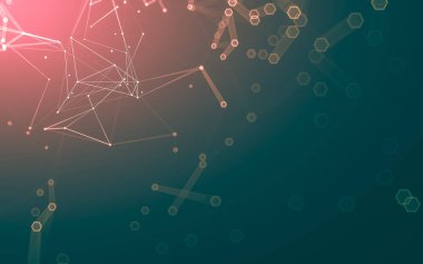 Çokgen alanı düşük Poli koyu arka plan, 3d render