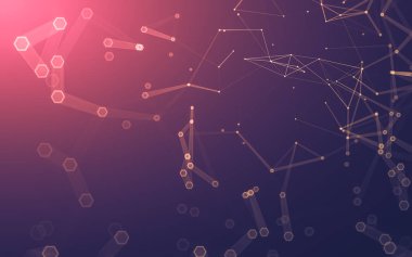 Çokgen alanı düşük Poli koyu arka plan, 3d render