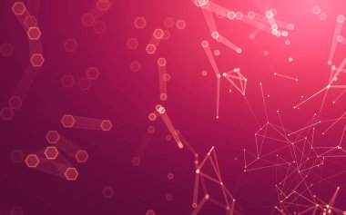 Çokgen alanı düşük Poli koyu arka plan, 3d render