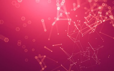 Çokgen alanı düşük Poli koyu arka plan, 3d render