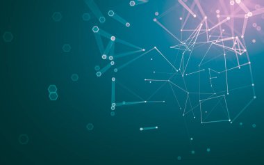 Çokgen alanı düşük Poli koyu arka plan, 3d render