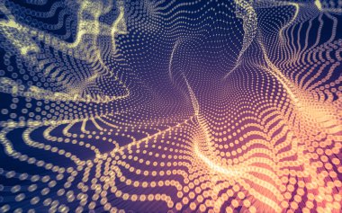 Çokgen alanı düşük Poli koyu arka plan, 3d render