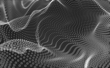 Çokgen alanı düşük Poli koyu arka plan, 3d render