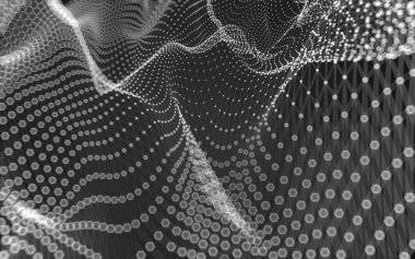 Çokgen alanı düşük Poli koyu arka plan, 3d render