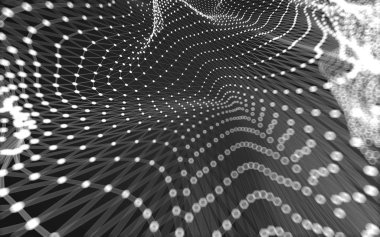 Çokgen alanı düşük Poli koyu arka plan, 3d render