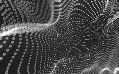 Çokgen alanı düşük Poli koyu arka plan, 3d render