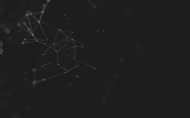 Çokgen alanı düşük Poli koyu arka plan, 3d render