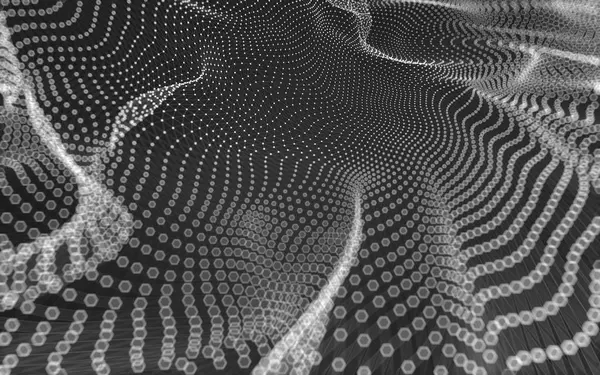 Çokgen alanı düşük Poli koyu arka plan, 3d render