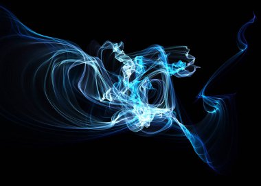 Bir parlayan ile koyu arka plan soyut dalgalar