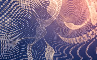 Çokgen alanı düşük Poli koyu arka plan, 3d render