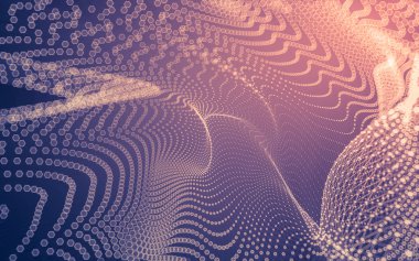 Çokgen alanı düşük Poli koyu arka plan, 3d render