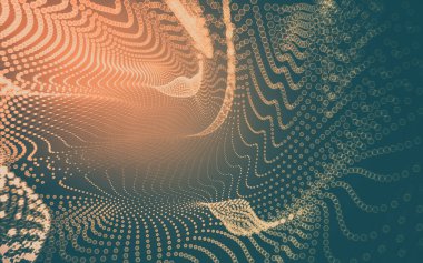 Çokgen alanı düşük Poli koyu arka plan, 3d render