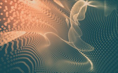 Çokgen alanı düşük Poli koyu arka plan, 3d render