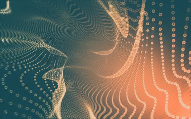 Çokgen alanı düşük Poli koyu arka plan, 3d render