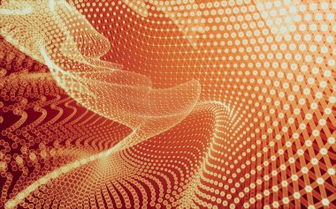 Çokgen alanı düşük Poli koyu arka plan, 3d render