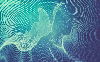 Çokgen alanı düşük Poli koyu arka plan, 3d render