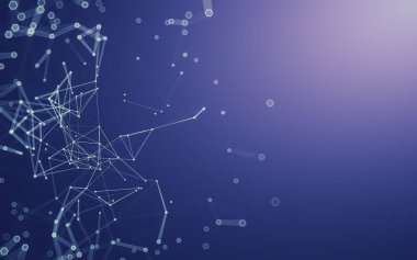 Çokgen alanı düşük Poli koyu arka plan, 3d render