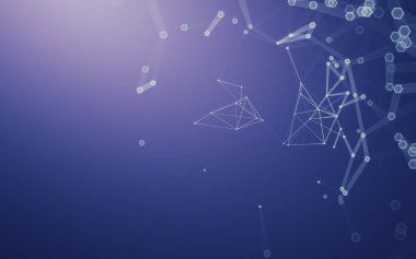 Çokgen alanı düşük Poli koyu arka plan, 3d render