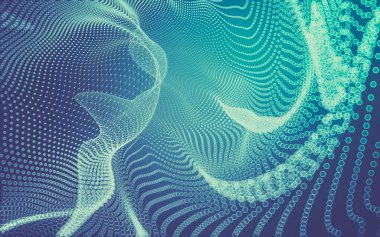 Çokgen alanı düşük Poli koyu arka plan, 3d render