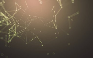 Çokgen alanı düşük Poli koyu arka plan, 3d render