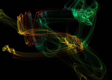 Bir parlayan ile koyu arka plan soyut dalgalar