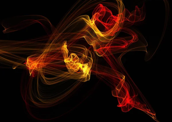 Dark abstract background with a glowing abstract waves — Stock Photo, Image