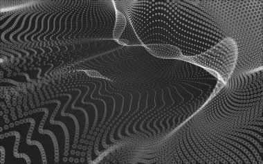 Çokgen alanı düşük Poli koyu arka plan, 3d render