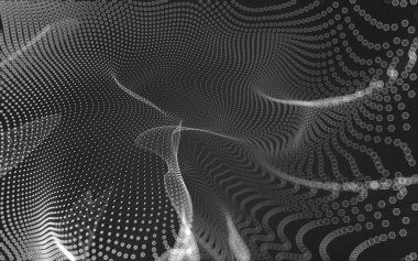 Çokgen alanı düşük Poli koyu arka plan, 3d render