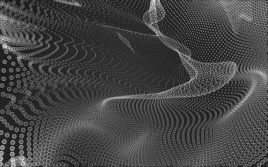 Çokgen alanı düşük Poli koyu arka plan, 3d render