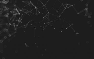 Çokgen alanı düşük Poli koyu arka plan, 3d render