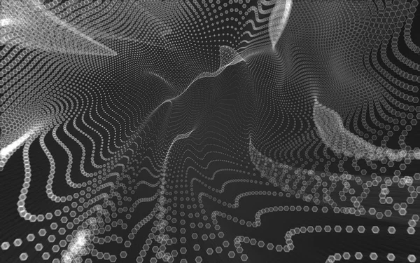 Çokgen alanı düşük Poli koyu arka plan, 3d render