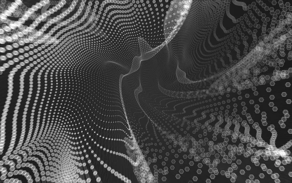 Çokgen alanı düşük Poli koyu arka plan, 3d render