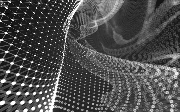 Çokgen alanı düşük Poli koyu arka plan, 3d render