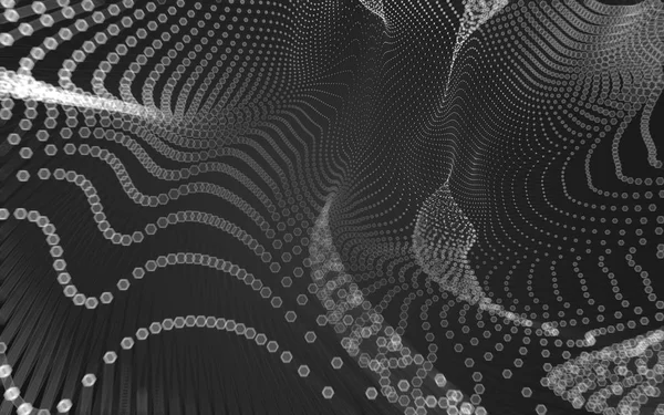 Çokgen alanı düşük Poli koyu arka plan, 3d render