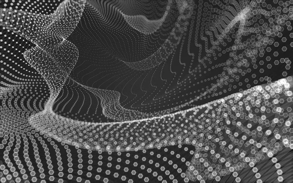 Çokgen alanı düşük Poli koyu arka plan, 3d render