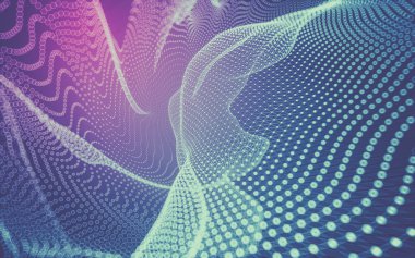 Çokgen alanı düşük Poli koyu arka plan, 3d render