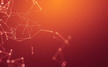 Çokgen alanı düşük Poli koyu arka plan, 3d render