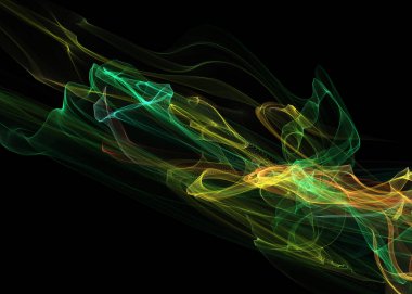 Bir parlayan ile koyu arka plan soyut dalgalar