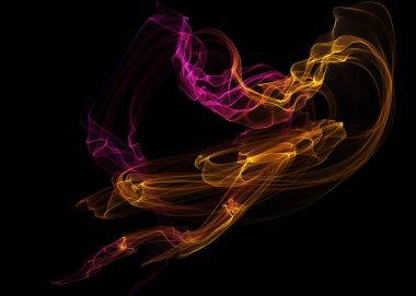 Bir parlayan ile koyu arka plan soyut dalgalar