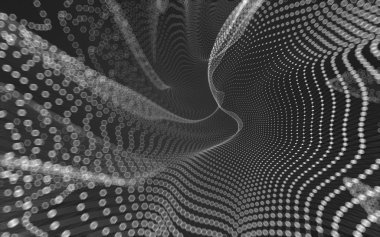 Çokgen alanı düşük Poli koyu arka plan, 3d render