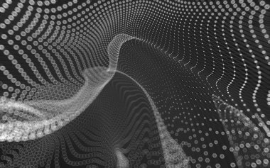 Çokgen alanı düşük Poli koyu arka plan, 3d render