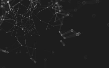 Çokgen alanı düşük Poli koyu arka plan, 3d render