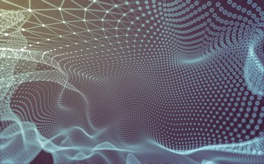 Çokgen alanı düşük Poli koyu arka plan, 3d render