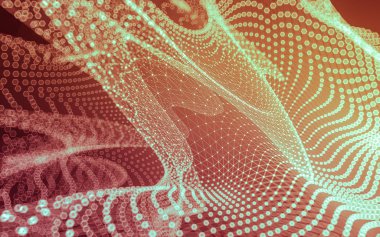 Çokgen alanı düşük Poli koyu arka plan, 3d render