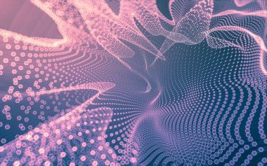 Çokgen alanı düşük Poli koyu arka plan, 3d render